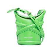 Luksuriøs Grønn Curve Bucket Bag
