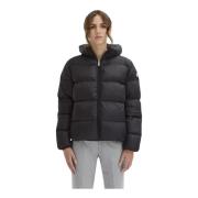 Feather Padded Hooded Jacket with Zip Closure