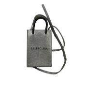 Pre-owned Gra skinn Balenciaga Crossbody Veske