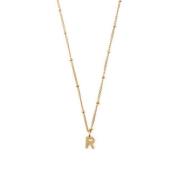 Initial R Satellite Chain Neck - Pale Gold