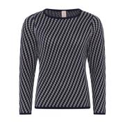 Spesiell Rutet Pullover Bluse