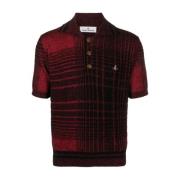 Rød Madras Check Polo Shirt