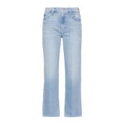 Lys Blå Vasket Denim Jeans