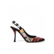 Sorte Blomsterkrystall Slingbacks