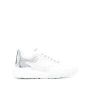 Hvite Court Skinn Sneakers