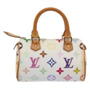 Pre-owned Hvitt lerret Louis Vuitton Speedy