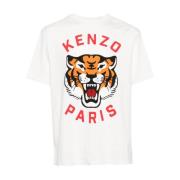 Hvite Tiger Print T-skjorter og Polos