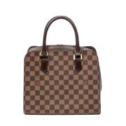 Pre-owned Brunt lerret Louis Vuitton Triana