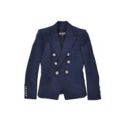 Pre-owned Marinebla Balmain Blazer i ull