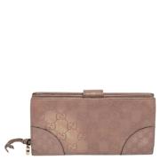 Pre-owned Beige skinn Gucci lommebok