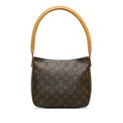 Pre-owned Brunt lerret Louis Vuitton Looping