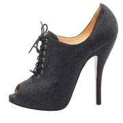 Pre-owned Grey Felt Christian Louboutin Stovler