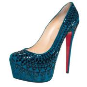 Pre-owned Bla semsket skinn Christian Louboutin haeler