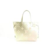 Pre-owned Metallisk lerret Louis Vuitton Neverfull