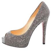 Pre-owned Gra semsket skinn Christian Louboutin haeler