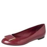 Pre-owned Burgunder Leather Louis Vuitton Flats