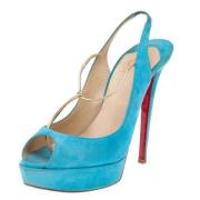 Pre-owned Bla semsket skinn Christian Louboutin Sandaler