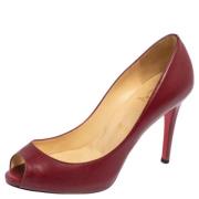 Pre-owned Burgunder skinn Christian Louboutin haeler