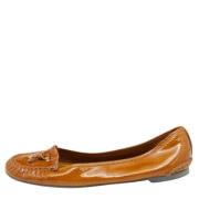 Pre-owned Brunt skinn Sergio Rossi Flats