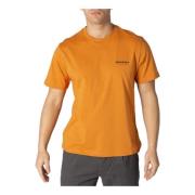 Oransje Print Kortermet T-skjorte