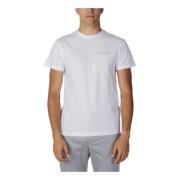 Hvit Print T-skjorte for Menn