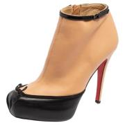 Pre-owned Beige skinn Christian Louboutin stovler