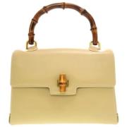 Pre-owned Beige skinn Gucci bambus