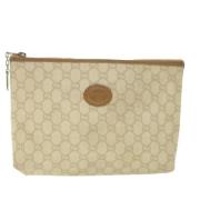 Pre-owned Beige Canvas Gucci Clutch