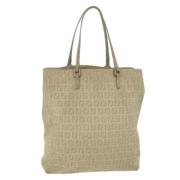 Pre-owned Beige Canvas Fendi Tote