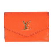 Pre-owned Oransje Louis Vuitton lommebok i skinn