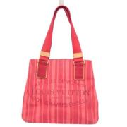Pre-owned Rodt lerret Louis Vuitton Tote