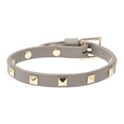 Skinn Stud Armbånd Mini LYS Taupe