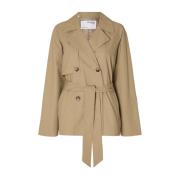 Klassisk kort trenchcoat