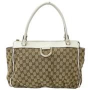 Pre-owned Beige Canvas Gucci Abbey