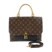 Pre-owned Brunt lerret Louis Vuitton Marignan