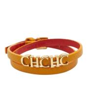 Pre-owned Carolina Herrera armband i skinn i gull