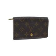 Pre-owned Brunt lerret Louis Vuitton veske