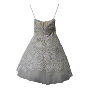 Pre-owned Hvit nylon Oscar de la Renta kjole