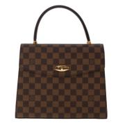 Pre-owned Brunt lerret Louis Vuitton Malesherbes