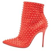 Pre-owned Rodt skinn Christian Louboutin stovler