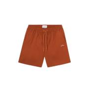 Oransje Les Deux Stan Seersucker Swim Shorts Shorts