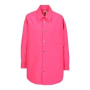 Flamingo Oversize Skjorte med Clic Krage