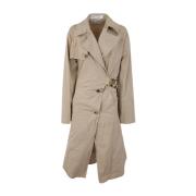 Elegant Twisted Buckle Trench Coat