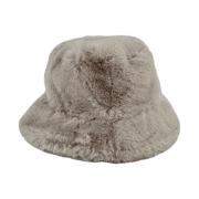 Ivory Faux Fur Cloche Hat