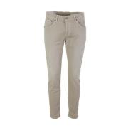 Beige Slim-Fit Jeans