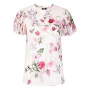 Blomstermønstret Rosa Skjorte