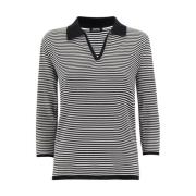 Stripet Buttonless Polo Shirt