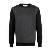 Italiensk Ull Crew-Neck Strikkeplagg