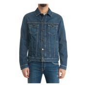 Slim Fit Denim Harrington Jakke