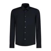 Micro Oxford Open Stretch Black Skjorte